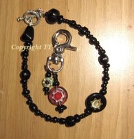 Armband+Anhänger schwarz