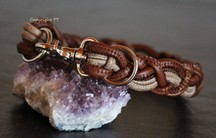 Halsband Nappaleder geflochten Kombi