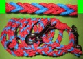 Leine 200cm rot-hellblau