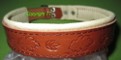 Blanklederhalsband Blätter