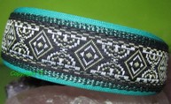 Halsband Borte Rauten II schwarz