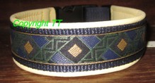 Halsband Rautenmuster neu zartgelb