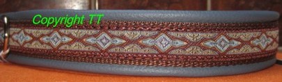 Halsband Borte Lava blau-braun