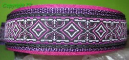 Halsband Borte Rauten II violett