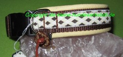 Halsband Karos beige-braun