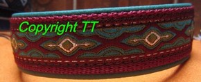 Halsband Leder mint Lava