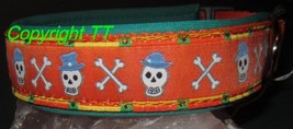 Halsband Totenköpfe orange