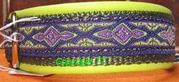 Halsband Borte Lava blau-violett-limone